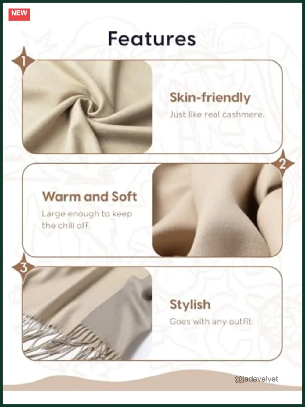 Women's Oversized Scarf Shawl Wrap Cashmere Feel Soft Lightweight Wedding Travel